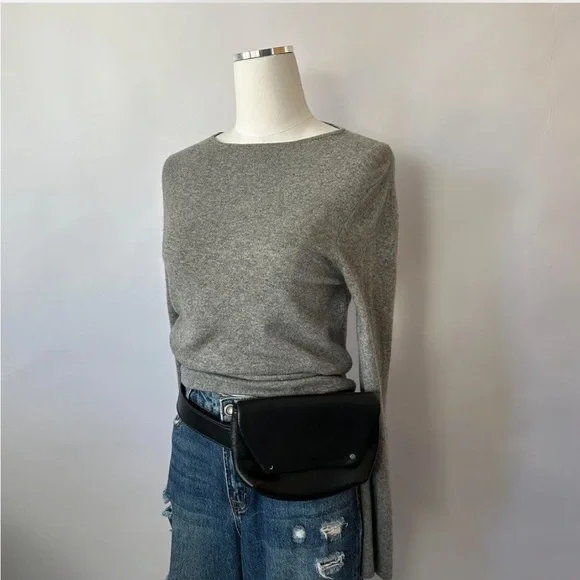 Free People Black Leather Belt Sling Bag. - Picture 4 of 11